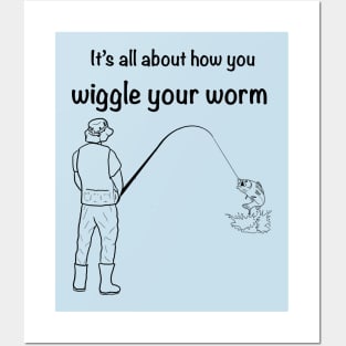 Wiggle your Worm (black) Posters and Art